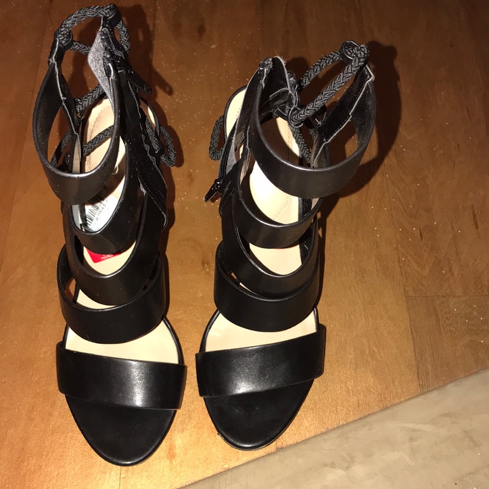 Leather ankle heels